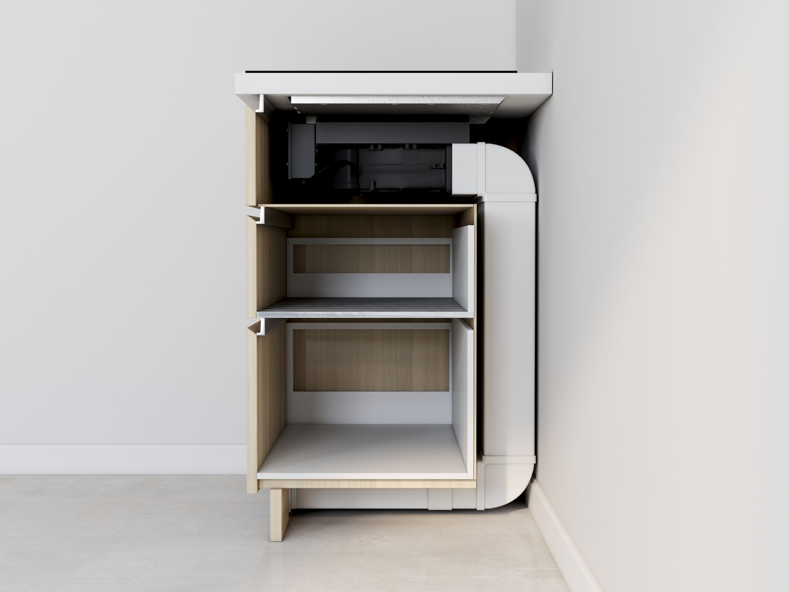 Table avec hotte intégrée BPI384BH